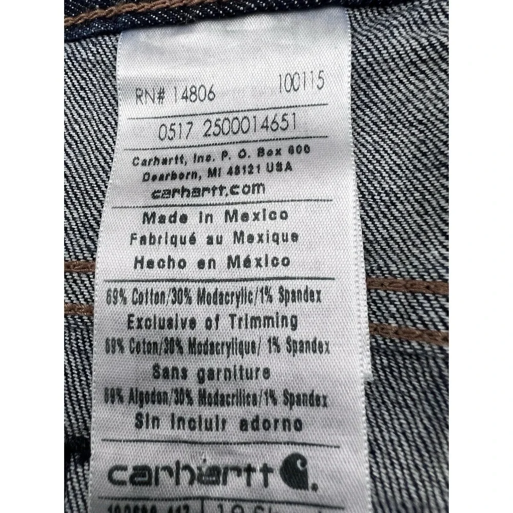 Carhartt‎ Women's Blue Jeans Original Fit CAT 2 Flame Resistant Size 18 SHORT